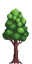 Pixel-art tree from the game world